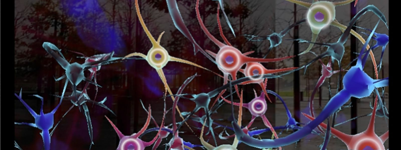 Die App lässt Wissenschaftsbegeisterte in acht unterschiedliche Themenwelten eintauchen. In der hier gezeigten Grafik werden die Neuronen im menschlichen Gehirn dargestellt. 