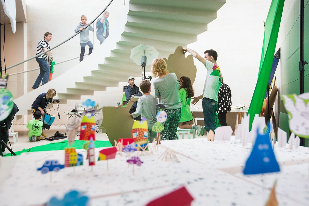 Impressionen der Jubiläumsfeier des Mudam, wo man von Samstag früh bis Sonntag Abend durchfeierte.