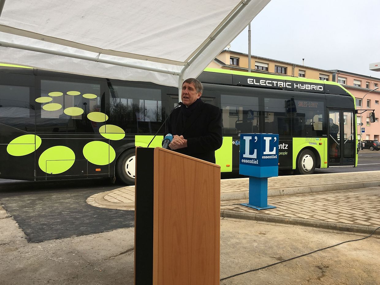 Le ministre des Transports a inauguré mardi après-midi à Bertrange la première station de rechargement électrique en Europe