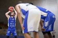 Philippe Gutenkauf (Etzella #4) Freiwurf / Basketball, Luxemburg,Total League Maenner, Saison 2020-2021, Qualifikation / 13.03.2021 /Residence Walferdingen - BBC Etzella Ettelbrück / Centre sportif Prince Henri, Walferdingen /Foto: Ben Majerus