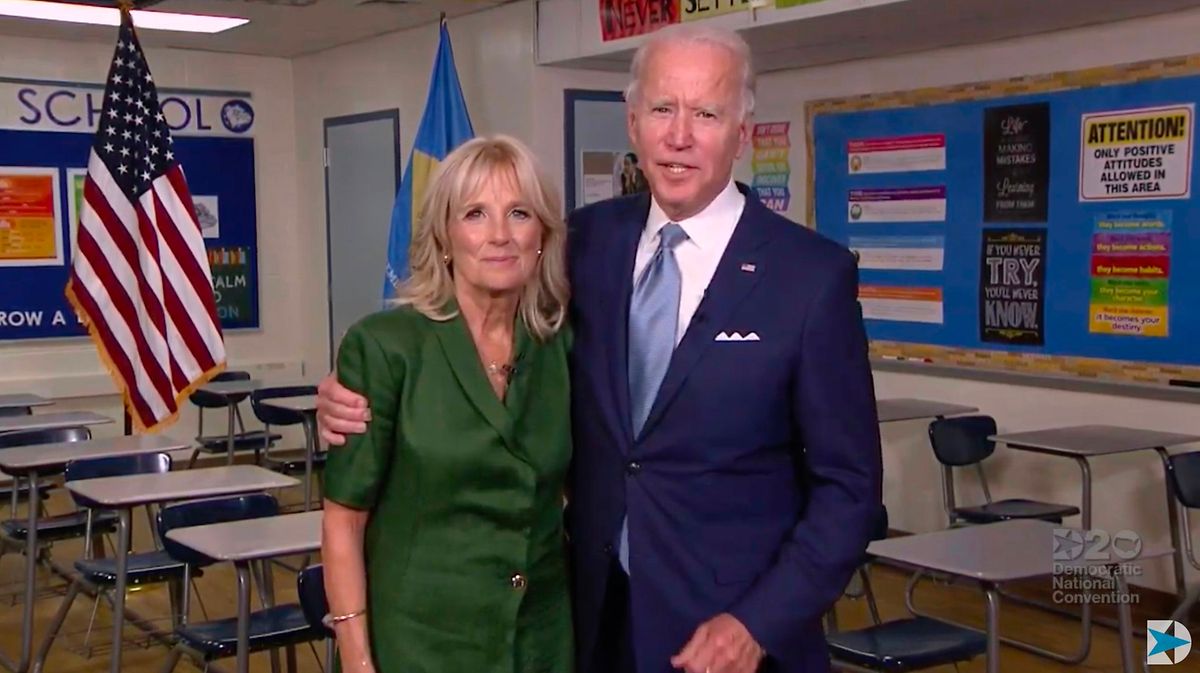 Biden mit seiner Frau Jill.