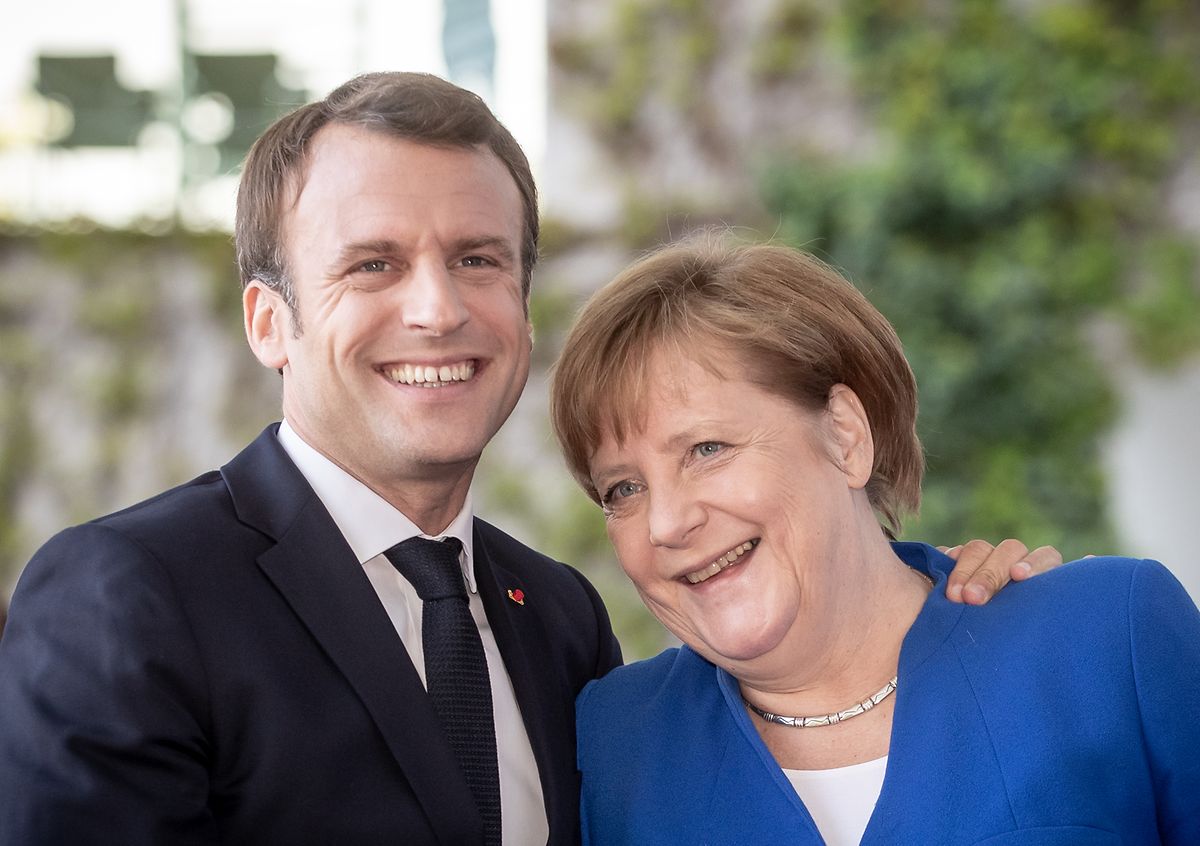 Merkel beschwört ihr gutes Verhältnis zum französischen Präsidenten Macron - trotz offensichtlicher Differenzen. 