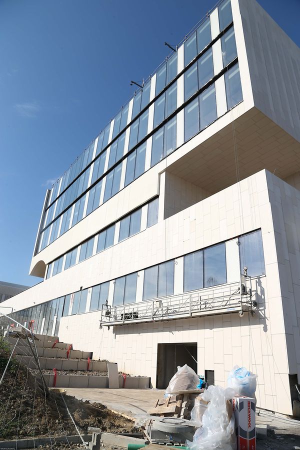 23.8.2017 Luxembourg, Gasperich,  chantier Gasperich ban, Bauarbeiten, lycée français  photo Anouk Antony