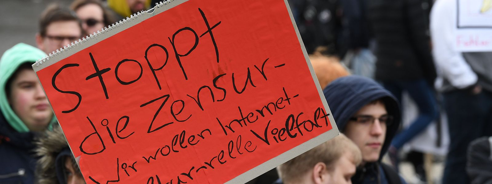 Demonstration "Rette Dein Internet" gegen Upload-Filter und die geplante EU-Urheberrechtsreform.