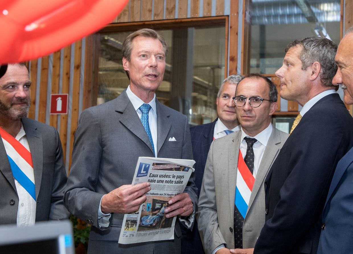 Großherzog Henri zu Gast im Creative Hub 1535° in Differdingen.