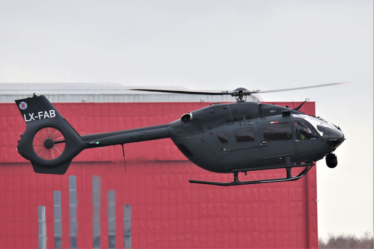 LX-FAB ist die Kennung des zweiten Helikopters der Luxemburger Polizei.