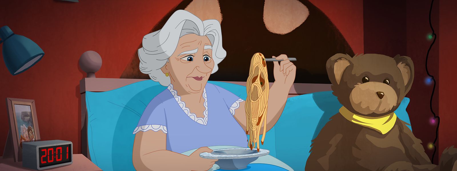 Auch Großmutter Emer bekommt die „rassistischen Nudeln“, sprich die ungenießbaren Spaghetti von Scarlett serviert.