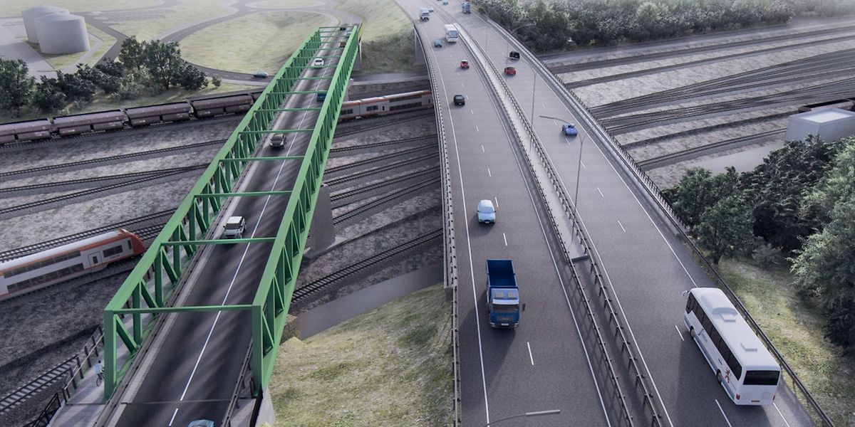 Die neue Brücke wird parallel zur Autobahnbrücke (A13) verlaufen. 
