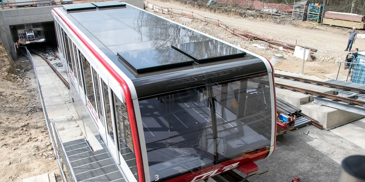 Die Standseilbahn fährt ab dem 10. Dezember an der neuen Haltestelle Pfaffenthal-Kirchberg.