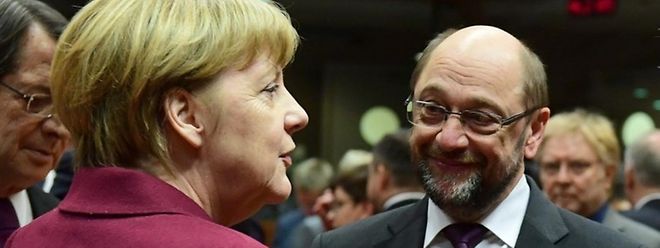 Angela Merkel e Martin Schulz.