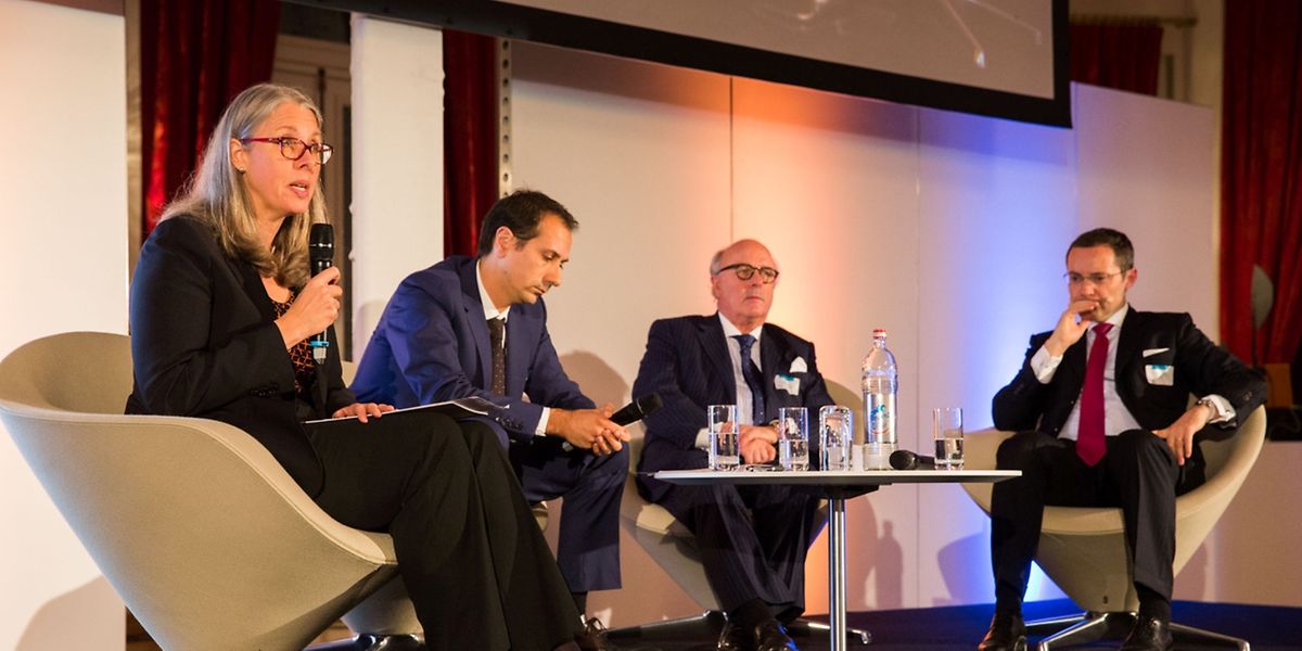 Was erwarten sich die Unternehmen von der Steuerreform? Darüber diskutierten Denise Voss (Alfi), Christophe Velle (Intesa Sanpaolo Holding), Norbert Becker und Keith O'Donnell (beide Atoz).