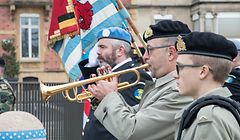 In Gedenken an den Einmarsch der alliierten Truppen wurde am Samstag eine Zeremonie in der Hauptstadt abgehalten. 