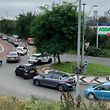 Customers queue to access an Asda petrol station in east London on Saturday