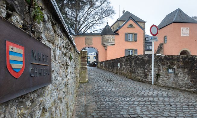 Mersch town hall, in a former castle