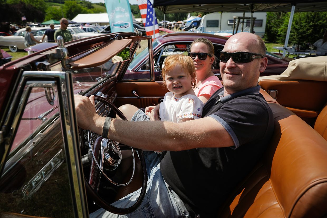 Noch bis Sonntag sind die US-Boliden in Stadtbredimus zu bestaunen.