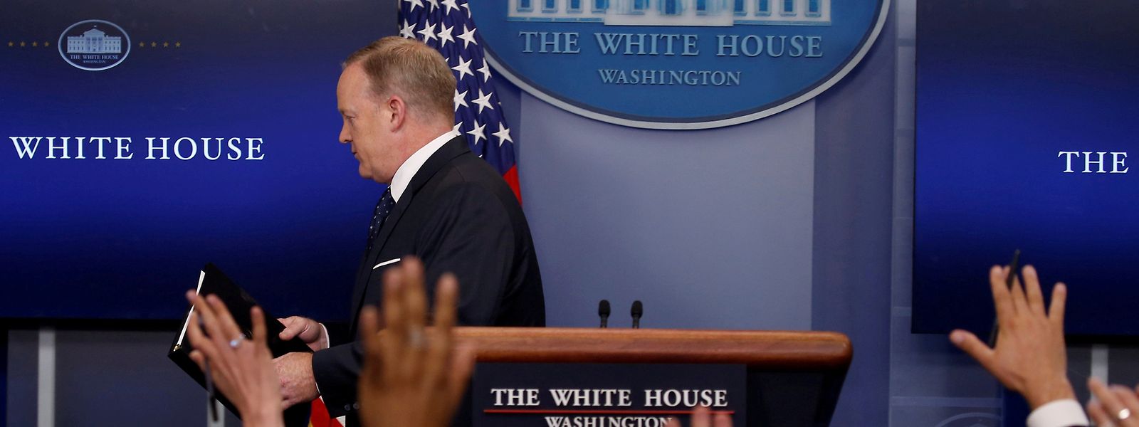 Sean Spicer soll US-Medien zufolge seinen Rücktritt angekündigt haben. 
