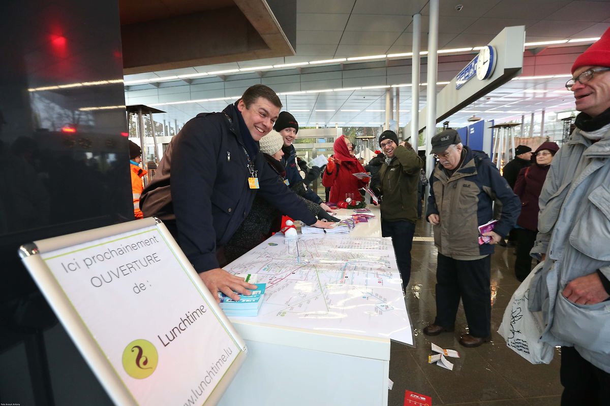 10.12.2017 Luxembourg, Kirchberg, Einweihung Tram, Tramsschienen, Mobilitéit , CFL, photo Anouk Antony
