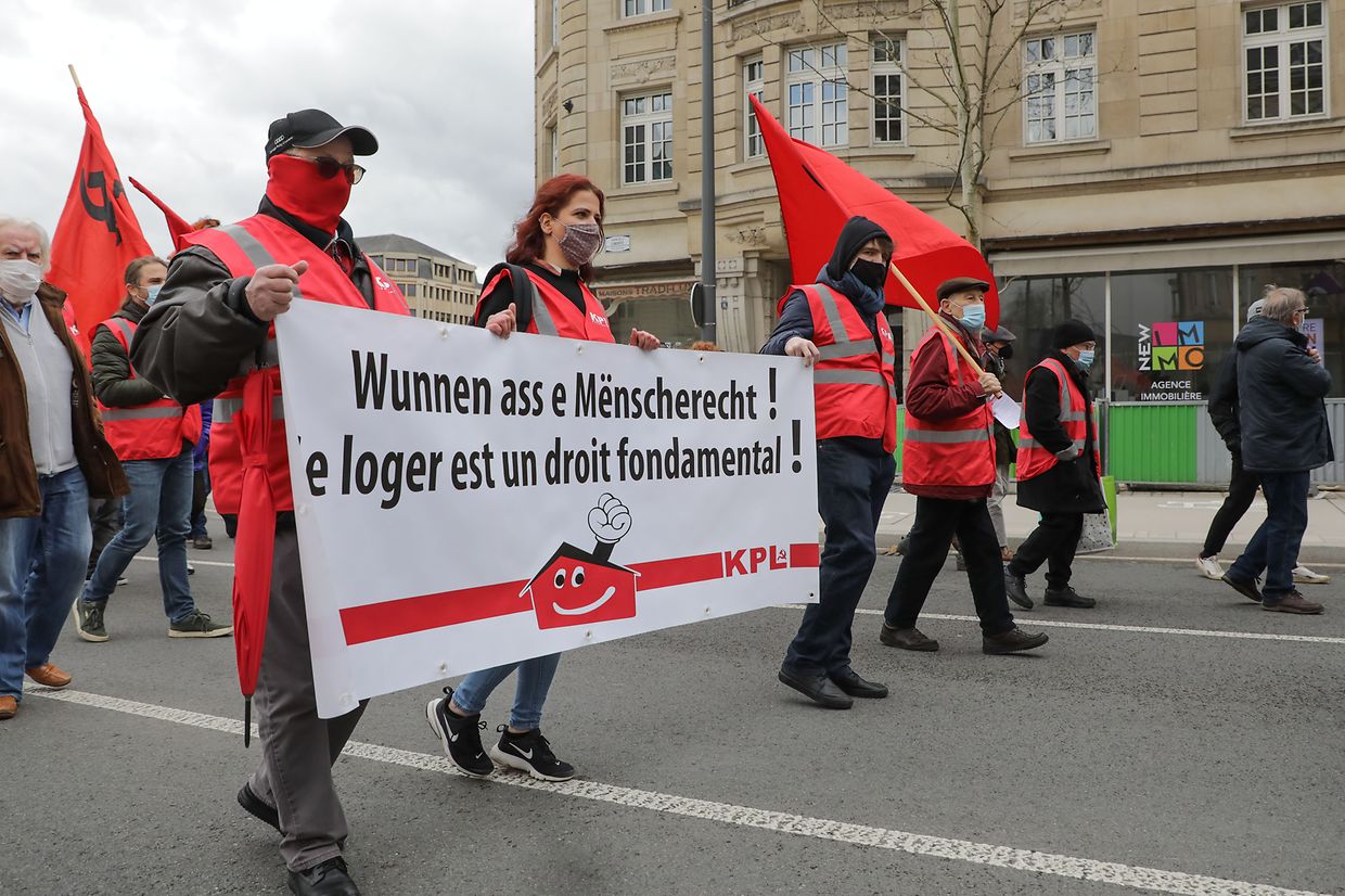 Am Samstag wurde in Luxemburg für das Recht auf Wohnen demonstriert.