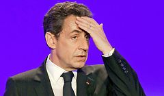 FILE - This Friday, May 4, 2012 file photo shows France's then President  and conservative candidate for re-election in 2012, Nicolas Sarkozy as he delivers a speech in Sables d'Ollonne, western France. Sarkozy went before a judge on Thursday, Nov.22, 2012 to respond to suspicions he illegally accepted donations from France's richest woman to fund his 2007 election campaign. The judge in Bordeaux could decide whether the 57-year-old conservative, a polarizing figure who often faced criticism for cozy ties to the rich, will be charged with taking advantage of the 90-year-old L'Oreal heiress, Liliane Bettencourt. Sarkozy has consistently denied all allegations.(AP Photo/Michel Euler, File)