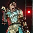 Michael Jackson bei seinem Konzert am 22. Juni 1997 auf dem Festivalgelände "Krakelshaff" in Bettemburg.