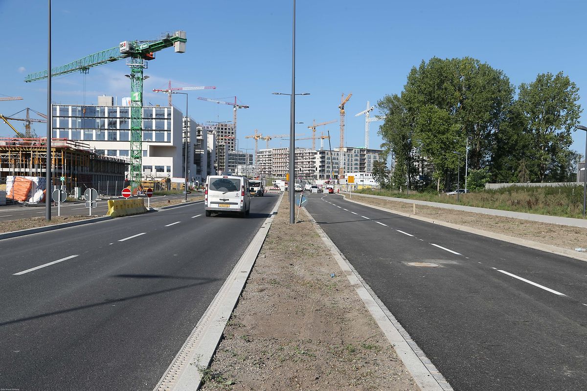 23.8.2017 Luxembourg, Gasperich,  chantier Gasperich ban, Bauarbeiten photo Anouk Antony