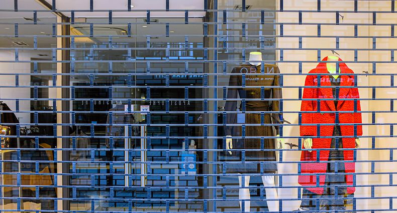 2. Lockdown in Luxemburg, geschlossene Geschäfte. Foto: John Schmit