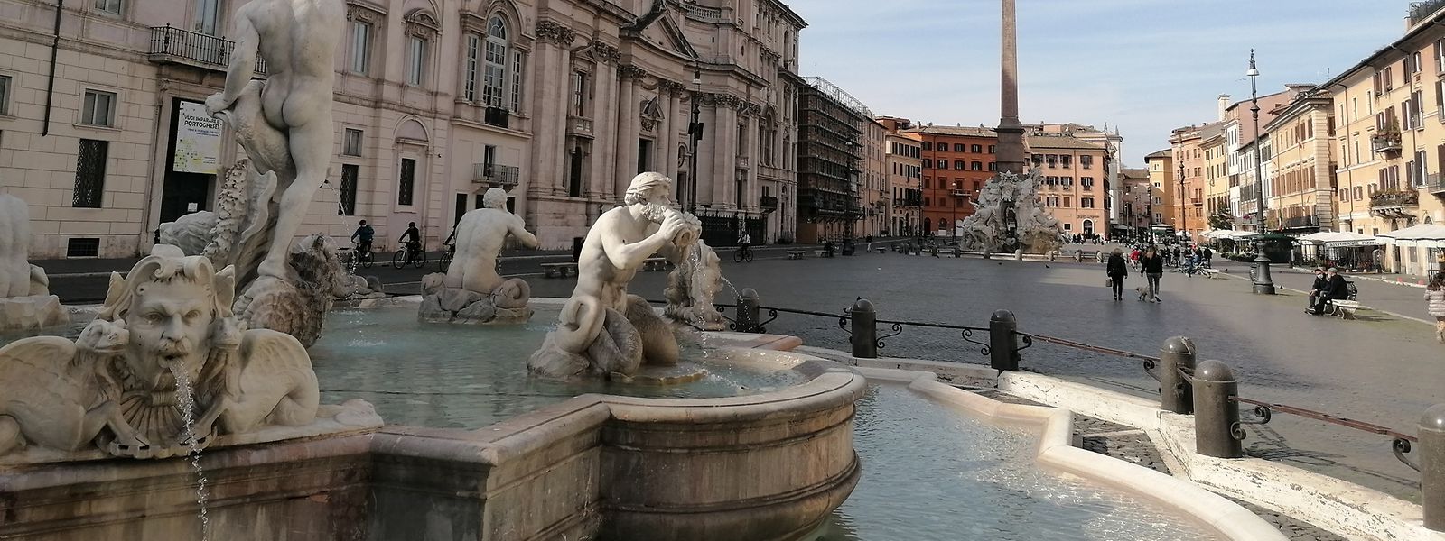 Die Restaurants auf der beliebten Piazza Navona sind geschlossen.