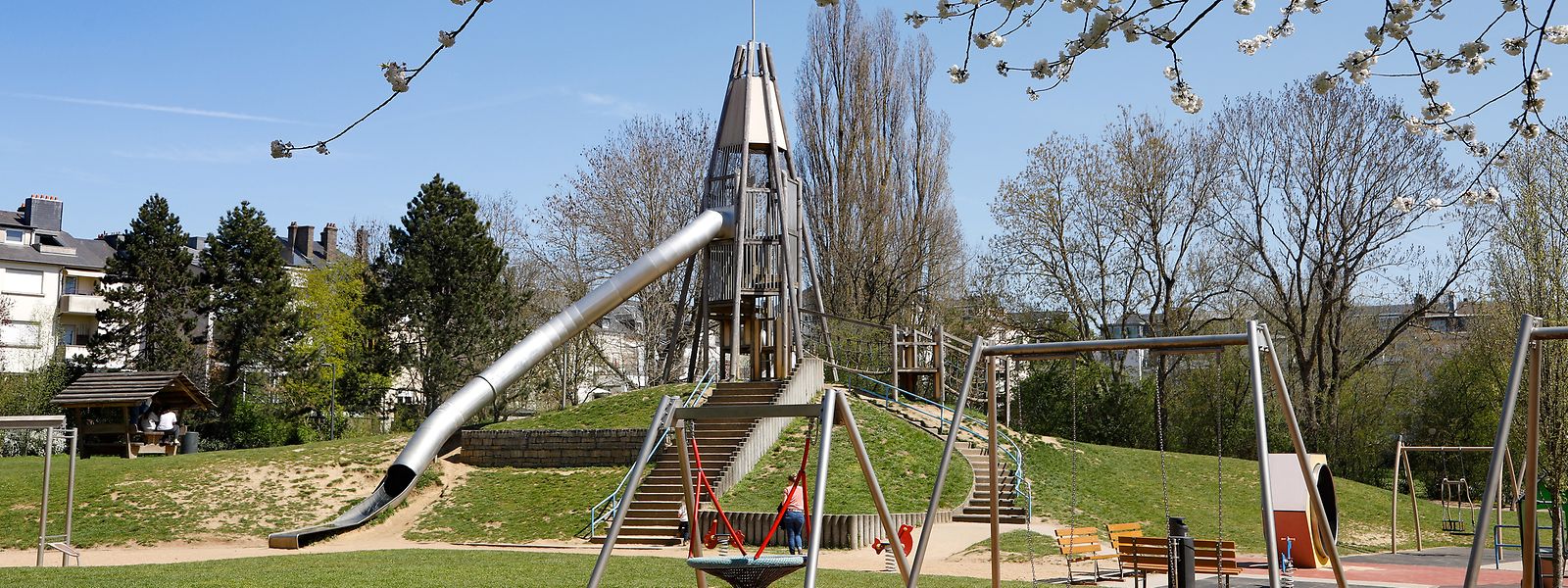 O parque infantil de Merl tem quase 8.000 m2