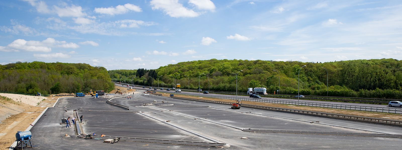 Die Plattform für die künftige Tankstelle an der A4 wurde Ende 2017 fertiggestellt.