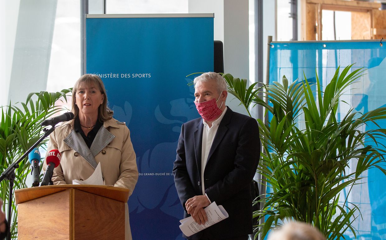 Lydie Polfer et Dan Kersch lors de la conférence de presse du 16 juillet.