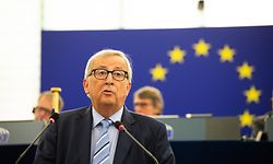22.10.2019, Frankreich, Straßburg: Der scheidende Präsident der Europäischen Kommission, Jean-Claude Juncker, hält seine Abschiedsrede im Europäischen Parlament. Foto: Philipp von Ditfurth/dpa +++ dpa-Bildfunk +++