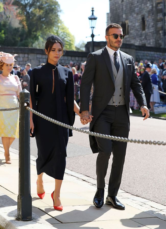 Ehemaliger Fußballer David Beckham mit seiner Frau Victoria
