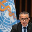 This handout picture made available by the World Health Organization (WHO) shows WHO Director-General Tedros Adhanom Ghebreyesus delivering remarks following the speech of US President's chief medical adviser during a World Health Organization (WHO) executive board meeting on January 21, 2021 in Geneva. - In a dramatic about-turn, the new US administration on January 21, 2021 thanked the World Health Organization for leading the global pandemic response and vowed to remain a member. "The United States also intends to fulfil its financial obligations to the organisation," top US scientist Anthony Fauci, who has been named President Joe Biden's chief medical adviser, told a meeting of the WHO's executive board. (Photo by Christopher Black / World Health Organization / AFP) / RESTRICTED TO EDITORIAL USE - MANDATORY CREDIT "AFP PHOTO/ CHRIS BLACK/ WORLD HEALTH ORGANIZATION" - NO MARKETING - NO ADVERTISING CAMPAIGNS - DISTRIBUTED AS A SERVICE TO CLIENTS
