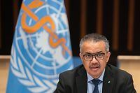 This handout picture made available by the World Health Organization (WHO) shows WHO Director-General Tedros Adhanom Ghebreyesus delivering remarks following the speech of US President's chief medical adviser during a World Health Organization (WHO) executive board meeting on January 21, 2021 in Geneva. - In a dramatic about-turn, the new US administration on January 21, 2021 thanked the World Health Organization for leading the global pandemic response and vowed to remain a member. "The United States also intends to fulfil its financial obligations to the organisation," top US scientist Anthony Fauci, who has been named President Joe Biden's chief medical adviser, told a meeting of the WHO's executive board. (Photo by Christopher Black / World Health Organization / AFP) / RESTRICTED TO EDITORIAL USE - MANDATORY CREDIT "AFP PHOTO/ CHRIS BLACK/ WORLD HEALTH ORGANIZATION" - NO MARKETING - NO ADVERTISING CAMPAIGNS - DISTRIBUTED AS A SERVICE TO CLIENTS