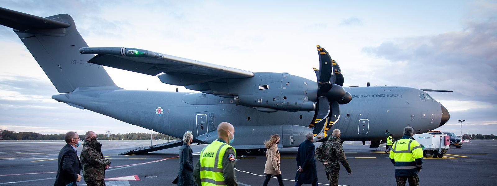 Der brandneue Airbus-Militärtransporter ist am Mittwoch in Luxemburg gelandet.