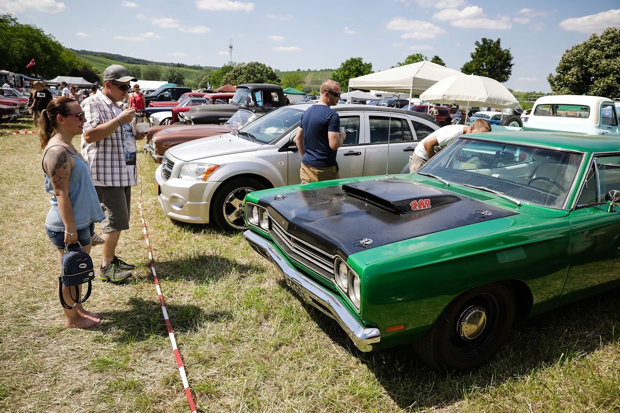 Noch bis Sonntag sind die US-Boliden in Stadtbredimus zu bestaunen.