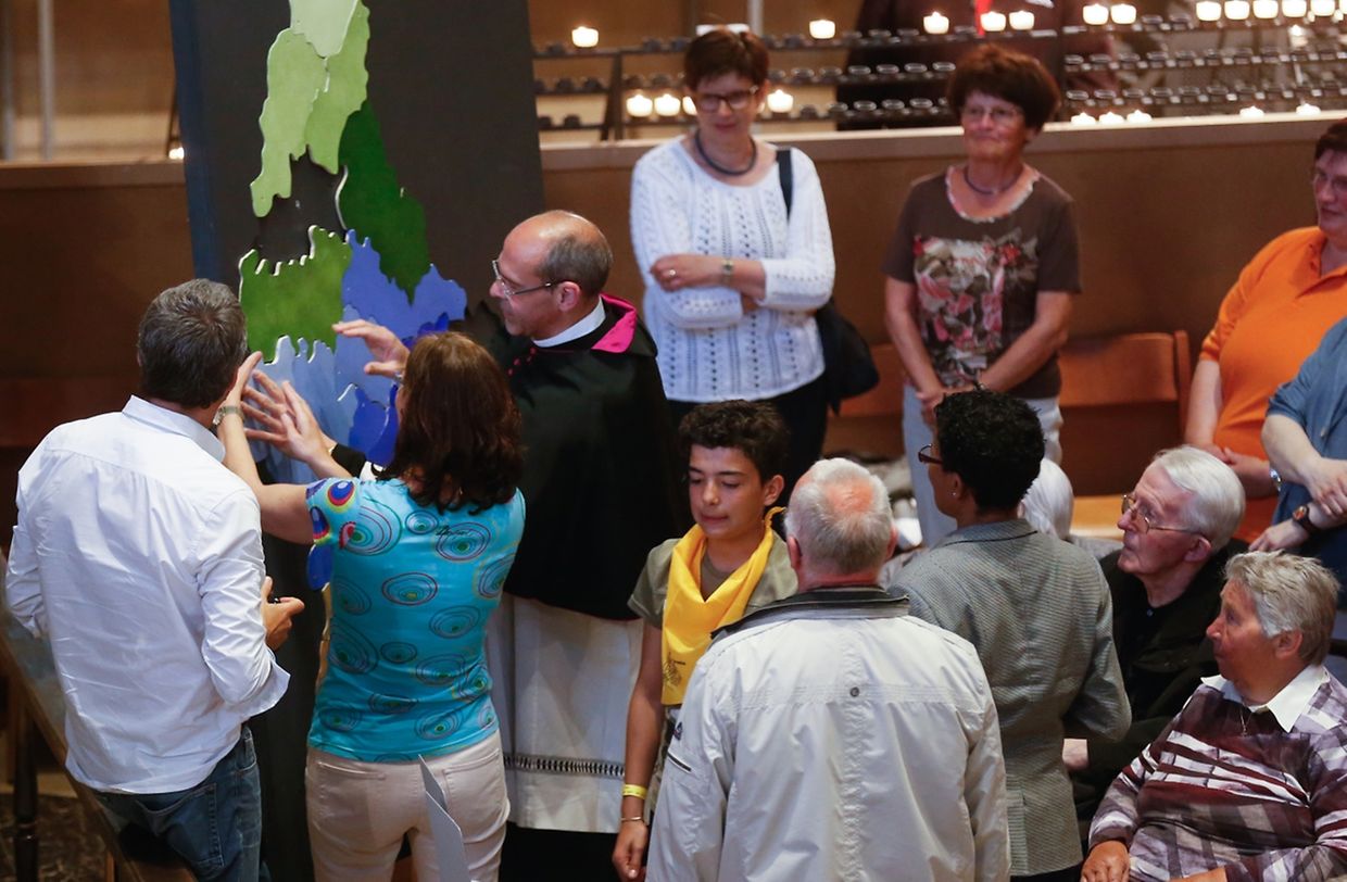 Oktave - Messe für die neuen Pfarreien: Wooltz Saints-Pierre-et-Paul & Öewersauer Saint-Pirmin, Luxembourg, le 18 Mai 2017. Photo: Chris Karaba