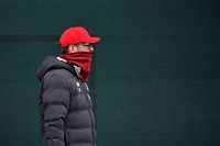 Liverpool's German manager Jurgen Klopp attends a training session at Melwood in Liverpool, north west England on March 10, 2020, on the eve of their UEFA Champions League last 16 second leg football match against Atletico Madrid. (Photo by Paul ELLIS / AFP)