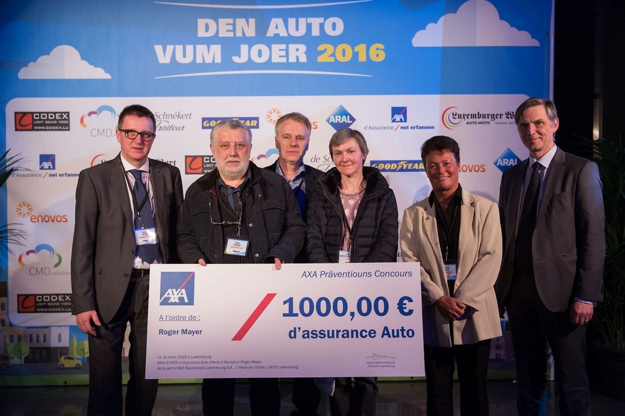 Robert Hever, Roger Mayer, Roger Neumann, Madame Mayer, Nathalie Hanck et Paul Peckels.