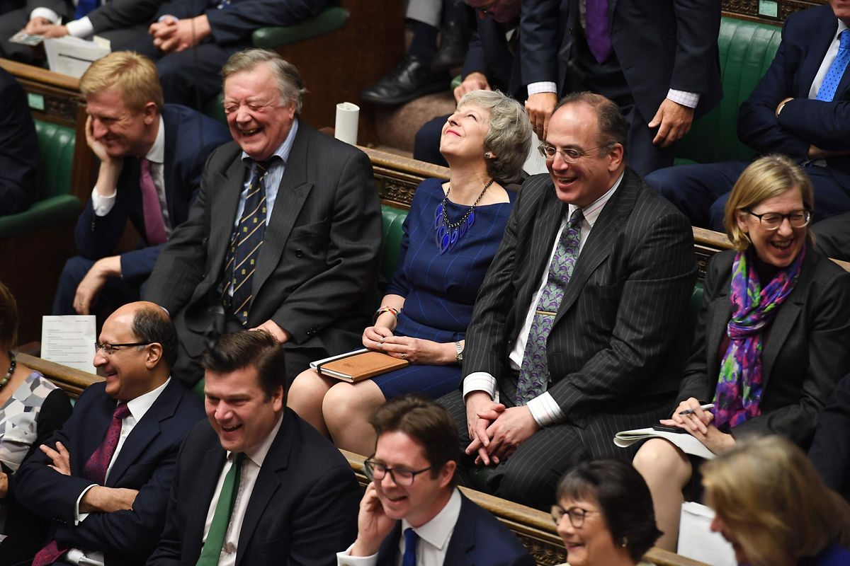 Die frühere Premierministerin Theresa May am Mittwoch im britischen Unterhaus. Sie hat Ende Juli die Verantwortung für die Verhandlungen mit der EU an ihren Nachfolger Boris Johnson übergeben.