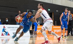 Xavier Engel (8 Racing)Laquincy Rideau (12 Walferdange)Basketball - Total League - Racing Luxembourg - Ressidence Walferdange - 03/04/2021 - Tramschappfoto : Vincent Lescaut