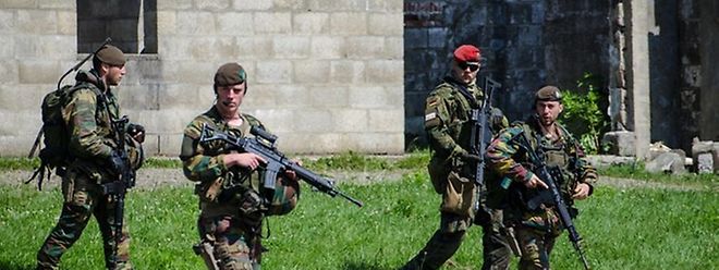 Soldaten einer EU-Battle-Group 2014 beim Manöver Quick Lion in Belgien.