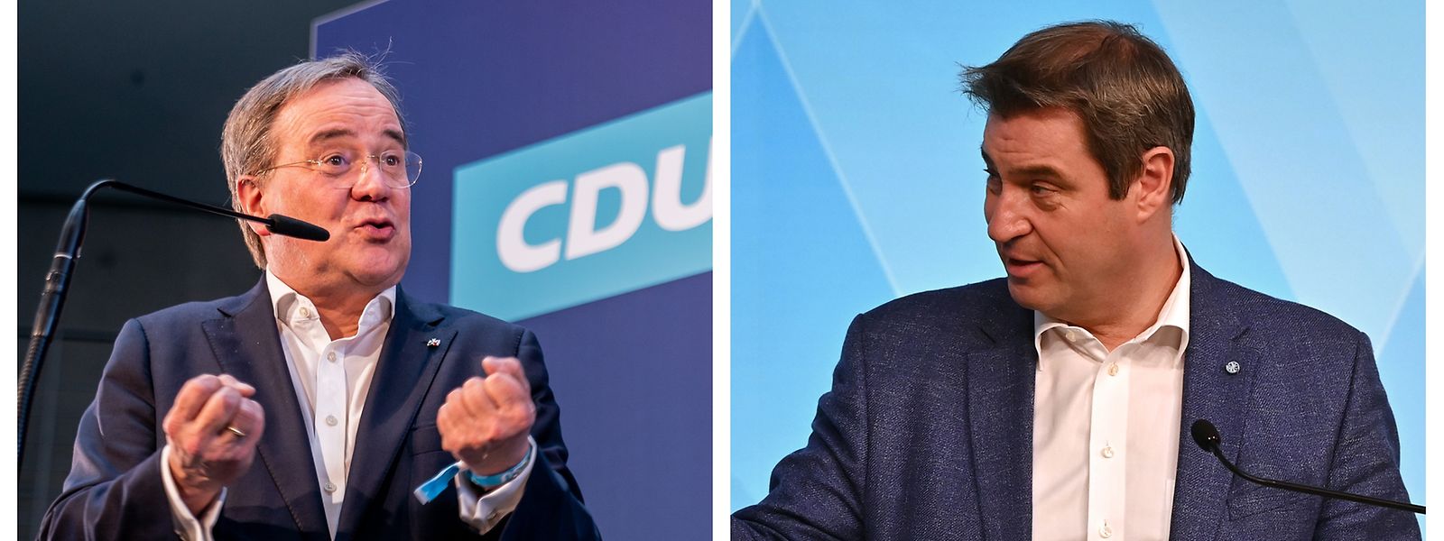 Der CDU-Bundesvorsitzende Armin Laschet tritt gegen den bayrischen Ministerpräsidenten Markus Söder an.