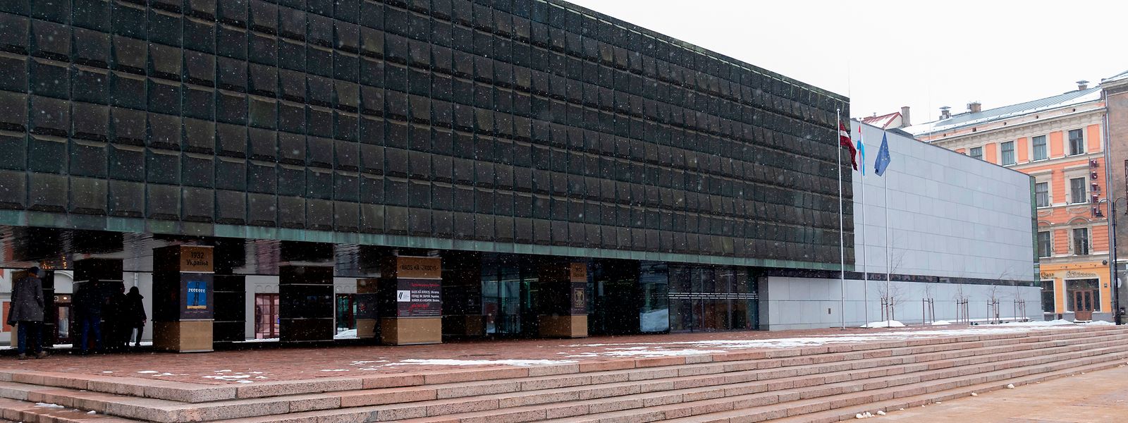Das Okkupationsmuseum in Riga: Ein schwarzer Block, der an die dunkle Geschichte der Besetzung durch Nazi-Deutschland und die Sowjetunion erinnern soll. 