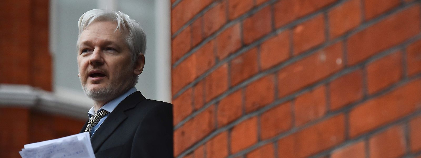 Julian Assange in seinem Exil, der Botschaft von Ecuador in London.