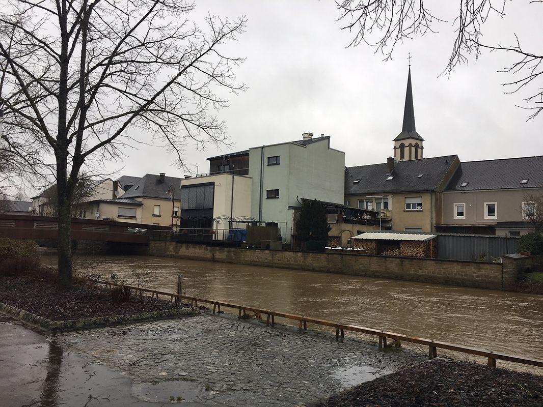 Hochwasser am Donnerstag in Bissen.