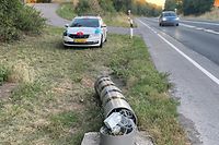 Assim foi encontrado o radar fixo da estrada N7, em Lipperscheid, nesta manhã de sábado 