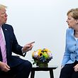 Donald Trump e Angela Merkel.