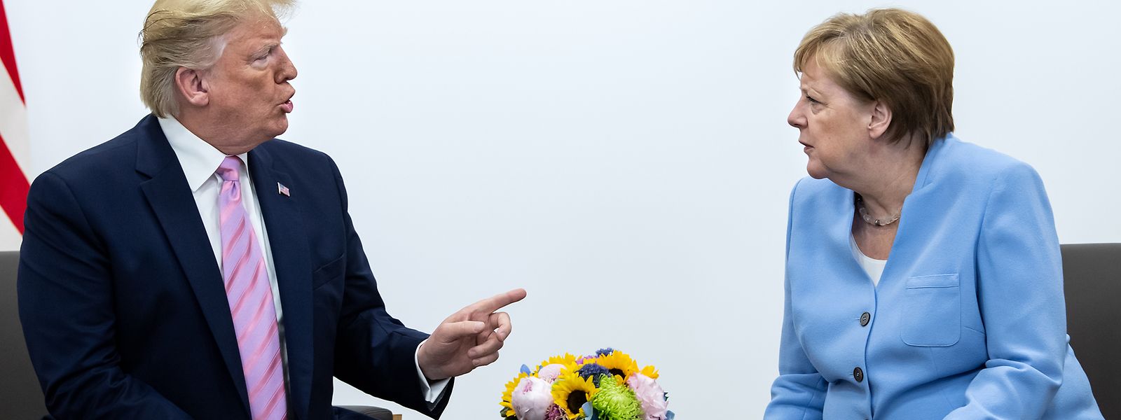 Donald Trump e Angela Merkel.