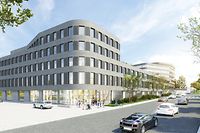 Das zukünftige Gebäude soll Ende 2023 fertig gestellt sein. (Grafik: bff architectes) / Foto: Frank WEYRICH